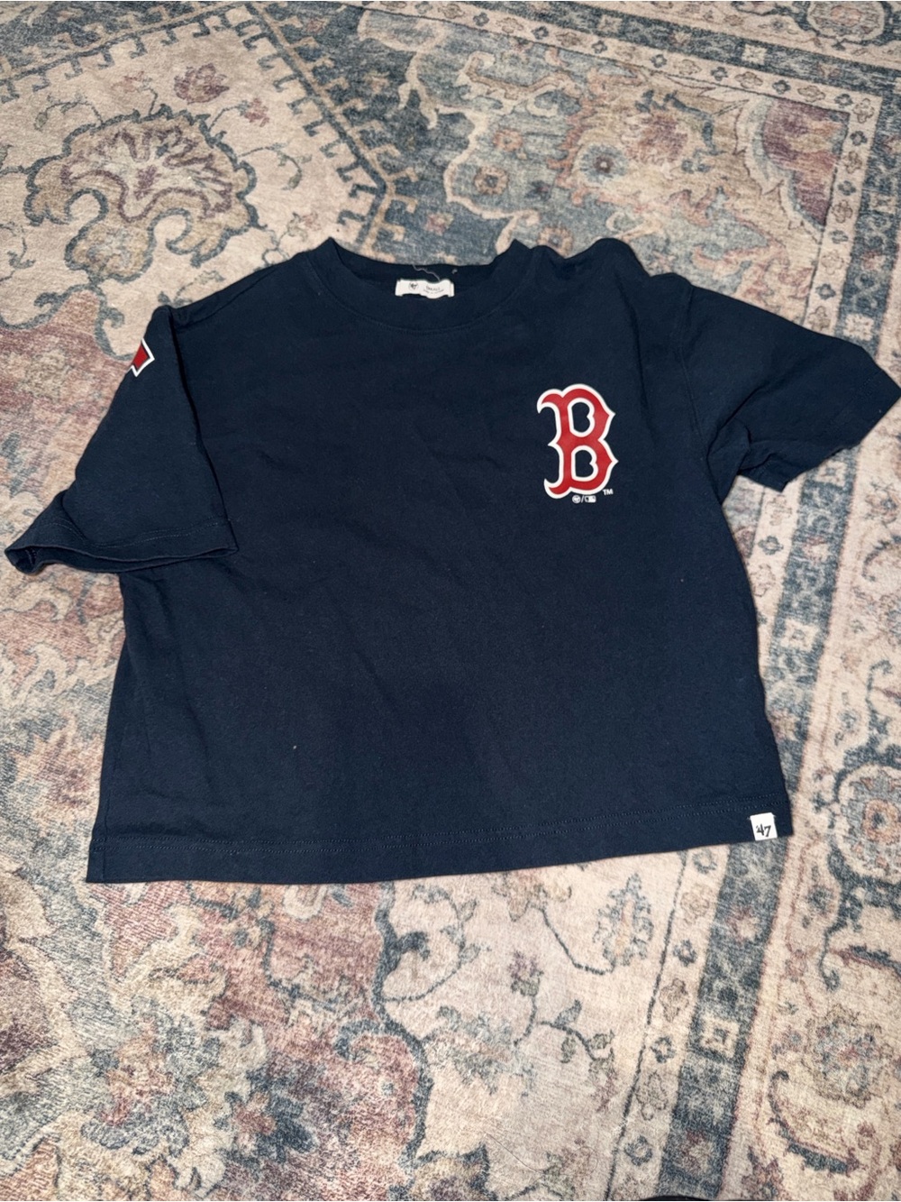 47 Kids Navy Tee with Red Boston B Logo